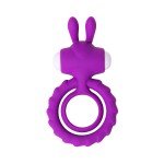 Эрекционное кольцо с подхватом мошонки JOS Good Bunny - фиолетовое