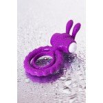 Эрекционное кольцо с подхватом мошонки JOS Good Bunny - фиолетовое