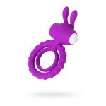 Эрекционное кольцо с подхватом мошонки JOS Good Bunny - фиолетовое