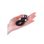 Эрекционное вибро-кольцо на пенис с подхватом мошонки JOS Bad Bunny - чёрное