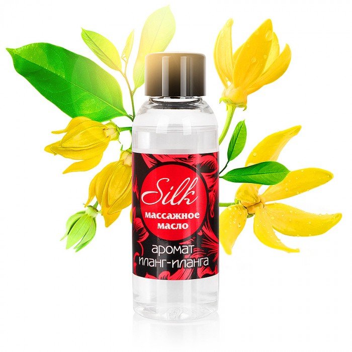 Массажное масло Silk с ароматом иланг-иланга - 50 мл