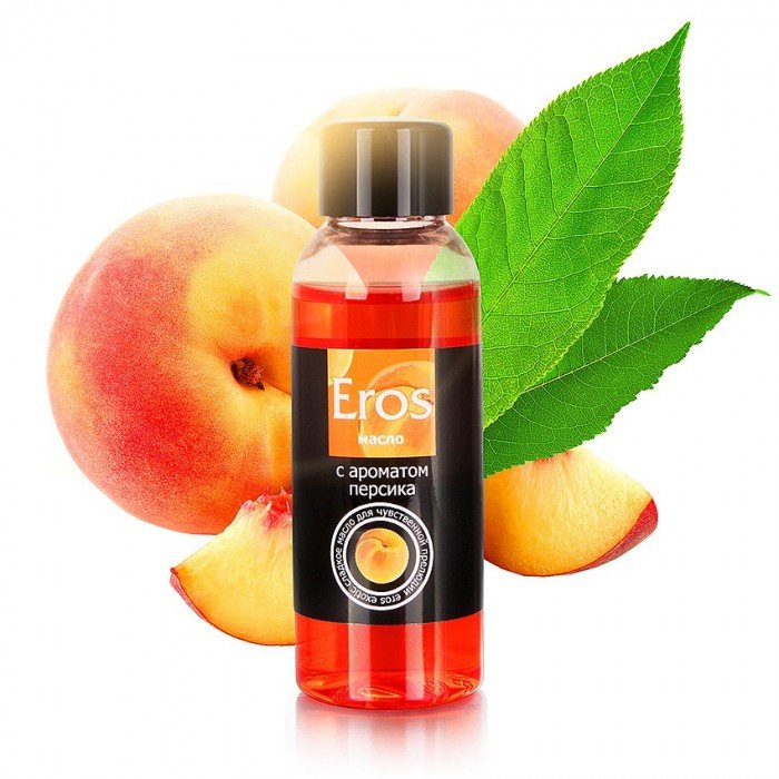 Масло массажное Eros Exotic с ароматом персика - 50 мл