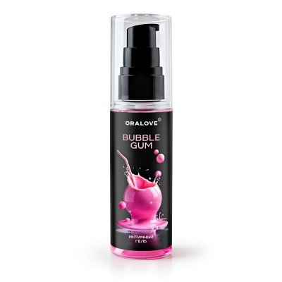 Съедобная интимная смазка-гель ORALOVE BUBBLE GUM со вкусом жвачки - 60 гр