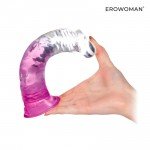 Гибкий фаллоимитатор EROWOMAN с присоской - прозрачно-розовый - 20 см Гибкий фаллоимитатор EROWOMAN с присоской - прозрачно-розовый - 20 см