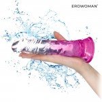Гибкий фаллоимитатор EROWOMAN с присоской - прозрачно-розовый - 20 см Гибкий фаллоимитатор EROWOMAN с присоской - прозрачно-розовый - 20 см