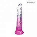Гибкий фаллоимитатор EROWOMAN с присоской - прозрачно-розовый - 20 см Гибкий фаллоимитатор EROWOMAN с присоской - прозрачно-розовый - 20 см