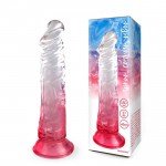Гибкий фаллоимитатор EROWOMAN с присоской - прозрачно-красный - 20 см Гибкий фаллоимитатор EROWOMAN с присоской - прозрачно-красный - 20 см