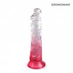 Гибкий фаллоимитатор EROWOMAN с присоской - прозрачно-красный - 20 см Гибкий фаллоимитатор EROWOMAN с присоской - прозрачно-красный - 20 см