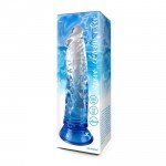 Гибкий фаллоимитатор EROWOMAN с присоской - прозрачно-синий - 20 см Гибкий фаллоимитатор EROWOMAN с присоской - прозрачно-синий - 20 см