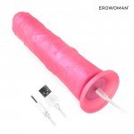 Вибратор реалистик на присоске EROWOMAN с управлением с пульта - розовый - 22 см Вибратор реалистик на присоске EROWOMAN с управлением с пульта - розовый - 22 см