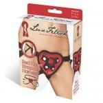 Tрусики-сердце для крепления страпона Lux Fetish - красные Tрусики-сердце для крепления страпона Lux Fetish - красные