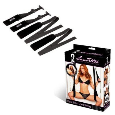 Любовные качели на дверь LUX FETISH - чёрные