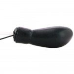 Надувной изогнутый фалос с вибрацией Inflatable Vibrating Curved Dildo - чёрный - 16 см