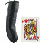 Надувной изогнутый фалос с вибрацией Inflatable Vibrating Curved Dildo - чёрный - 16 см