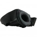 Полый мужской страпон с вибрацией Unisex Vibrating Hollow Strap-On Dildo - чёрный - 14 см