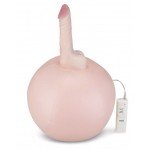 Надувной секс-мяч с реалистичным вибратором Lux Fetish - телесный