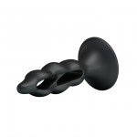 Анальная пробка с полостями для лёгкого введения Fabulous Prostate Stimulator - чёрная - 12,2 см