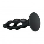 Анальная пробка с полостями для лёгкого введения Fabulous Prostate Stimulator - чёрная - 12,2 см