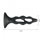 Анальная пробка с полостями для лёгкого введения Fabulous Prostate Stimulator - чёрная - 12,2 см