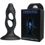 Анальная пробка / массажер простаты с полостями для лёгкого введения Fabulous Prostate Stimulator - чёрная - 10,5 см