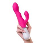 Вибратор-кролик с функцией ротации Lovense - Nora для киберсекса с управлением со смартфона - розовый - 20 см