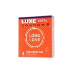 Презервативы Luxe Royal Long Love с анестетиком для продления удовольствия - 3 шт