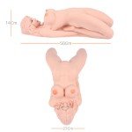 Мастурбатор кукла KOKOS Veronia DL: вагина и анус c анатомическим строением и двойным слоем материала - телесный - 50 см