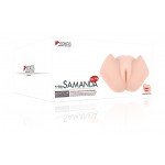 Реалистичный мастурбатор полуторс с двойным слоем материала в натуральную величину с вагиной и анусом KOKOS Samanda DL - телесный - 34 см