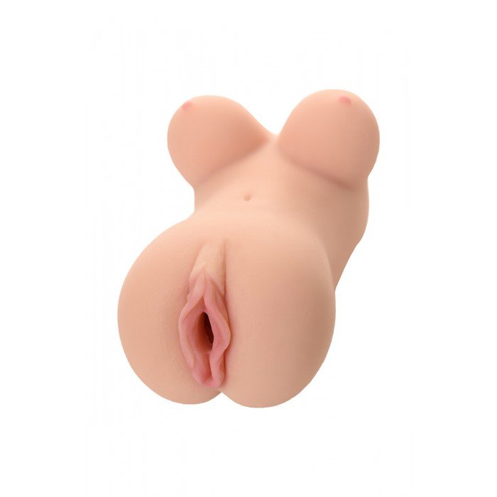 Мастурбатор вагина с имитацией груди Kokos Clara OnaHole - телесный - 17,5 см