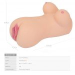 Мастурбатор-вагина с вибрацией Kokos Clara OnaHole с имитацией груди - телесный - 17,5 см