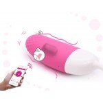 Мощное виброяйцо Magic Motion - Magic Vini с возможностью управления через смартфон - розово-белое