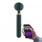 Вибромассажер для стимуляции всего тела Wand - Magic Motion Zenith c возможностью управления со смартфона - зелёный - 29 см