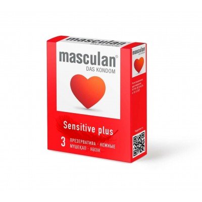 Презервативы латексные Masculan Sensitive Plus - Нежные - для сохранение естественных ощущений - 3 шт