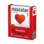 Презервативы латексные Masculan Sensitive Plus - Нежные - для сохранение естественных ощущений - 3 шт