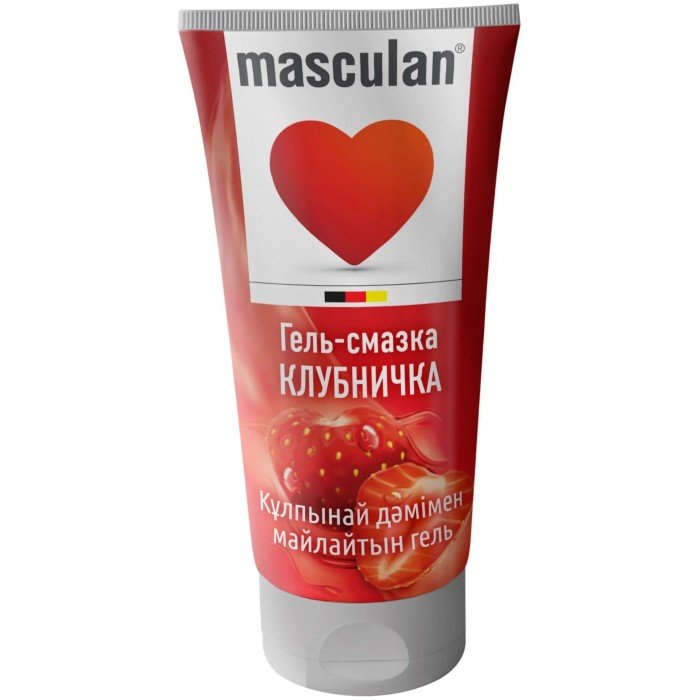Съедобная смазка-гель на водной основе Masculan Strawberry - Клубника - 50 мл Съедобная смазка-гель на водной основе Masculan Strawberry - Клубника - 50 мл