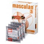 Презервативы латексные Masculan Ultra 3 - Long Pleasure (с анестетиком для продления ощущений, с колечками и пупырышками) - 3 шт