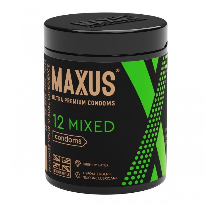 Латексные презервативы с железным кейсом микс-набор MAXUS Mixed X-Edition - 12 шт Латексные презервативы с железным кейсом микс-набор MAXUS Mixed X-Edition - 12 шт