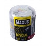 Латексные точечно-ребристые презервативы в банке + кейс MAXUS Special - 15 шт