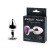 Средняя металлическая анальная пробка Jewelry Plugs серебристая с фиолетовым кристаллом сердцем - 8 cм