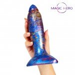Фантастический космический фаллоимитатор Magic Hero с заостренным кончиком - 21 см