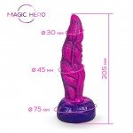 Фантастический розовый фаллоимитатор Magic Hero в виде фантазийного языка - 20 см