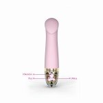 Элегантный вибратор для зоны G и клитора MyStim Right on Ron - розовый - 16,5 см