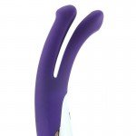 Вибромассажер Bon Aparte для двойного проникновения - фиолетовый - 25 см
