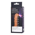 Насадка на фаллос открытого типа с пупырышками и отверстием для мошонки Nude Sleeve - размер M - телесная - 12 см Насадка на фаллос открытого типа с пупырышками и отверстием для мошонки Nude Sleeve - размер M - телесная - 12 см