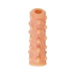 Насадка на фаллос открытого типа с бугорками и отверстием для мошонки Nude Sleeve - размер L - телесная - 14 см Насадка на фаллос открытого типа с бугорками и отверстием для мошонки Nude Sleeve - размер L - телесная - 14 см