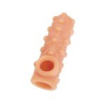 Насадка на фаллос открытого типа с бугорками и отверстием для мошонки Nude Sleeve - размер L - телесная - 14 см Насадка на фаллос открытого типа с бугорками и отверстием для мошонки Nude Sleeve - размер L - телесная - 14 см