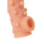Насадка на фаллос открытого типа с бугорками и отверстием для мошонки Nude Sleeve - размер L - телесная - 14 см Насадка на фаллос открытого типа с бугорками и отверстием для мошонки Nude Sleeve - размер L - телесная - 14 см