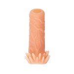 Насадка на фаллос открытого типа с усиками и отверстием для мошонки Nude Sleeve - размер S - телесная - 10 см Насадка на фаллос открытого типа с усиками и отверстием для мошонки Nude Sleeve - размер S - телесная - 10 см