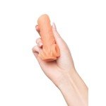 Насадка на фаллос открытого типа с усиками и отверстием для мошонки Nude Sleeve - размер S - телесная - 10 см Насадка на фаллос открытого типа с усиками и отверстием для мошонки Nude Sleeve - размер S - телесная - 10 см
