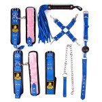 Набор БДСМ-аксессуаров с нашивками в военной тематике NoTabu Bondage Kits - 6 предметов - голубой